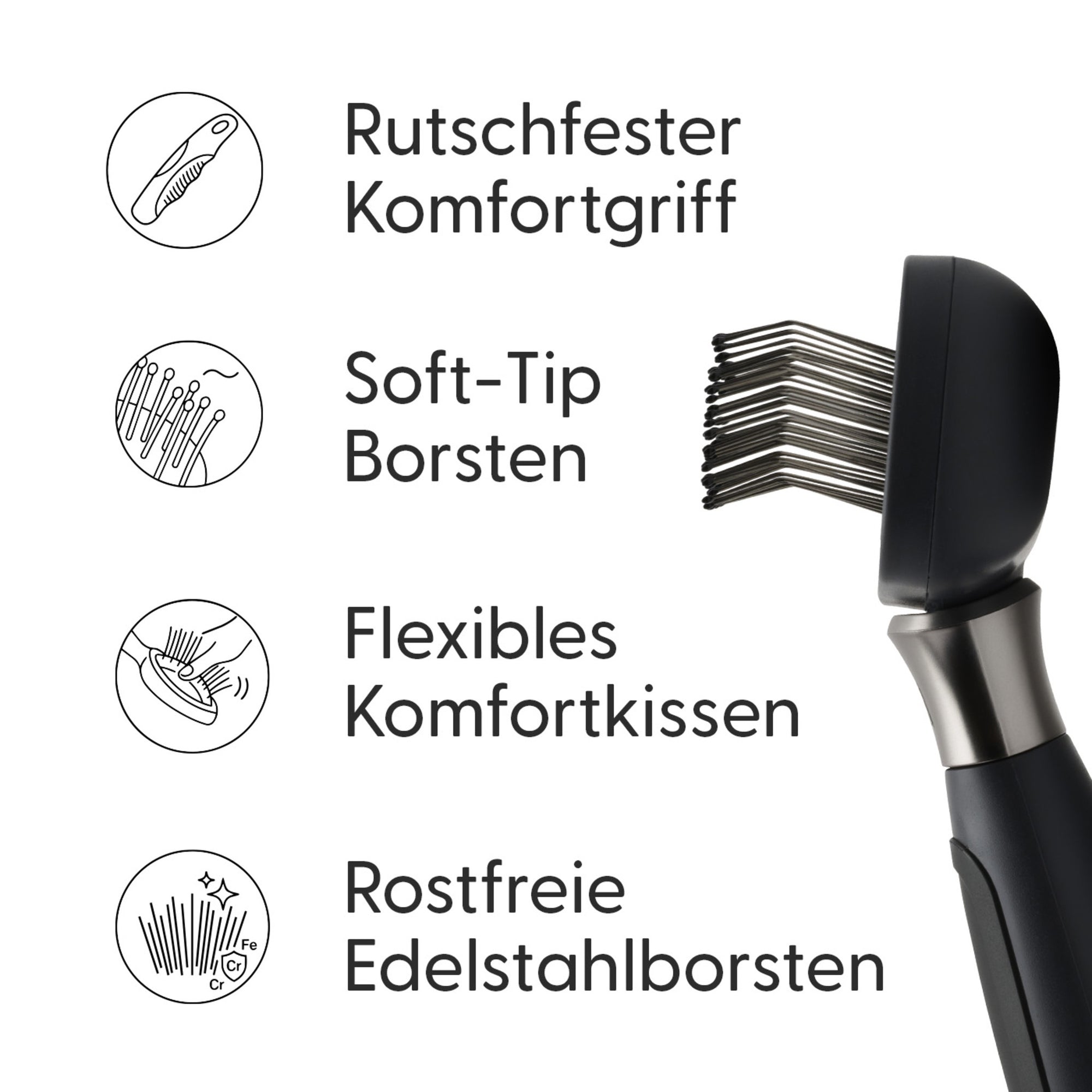 Soft‑Tip Zupfbürste für kleine Hunde und Katzen
