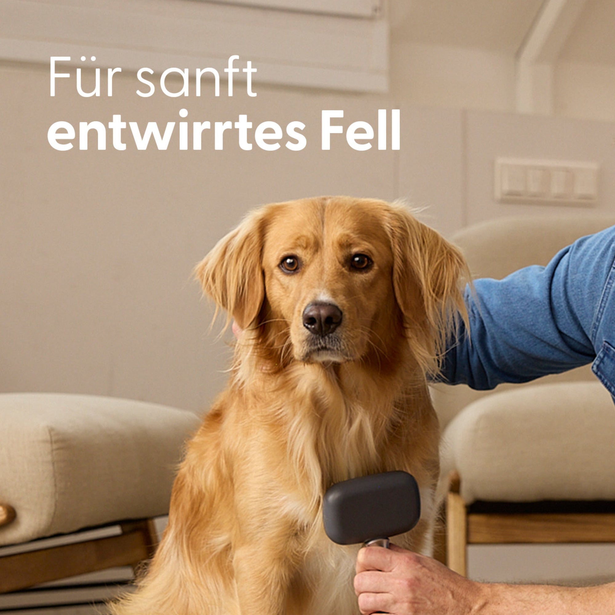 Soft‑Tip Zupfbürste für mittelgroße und große Hunde