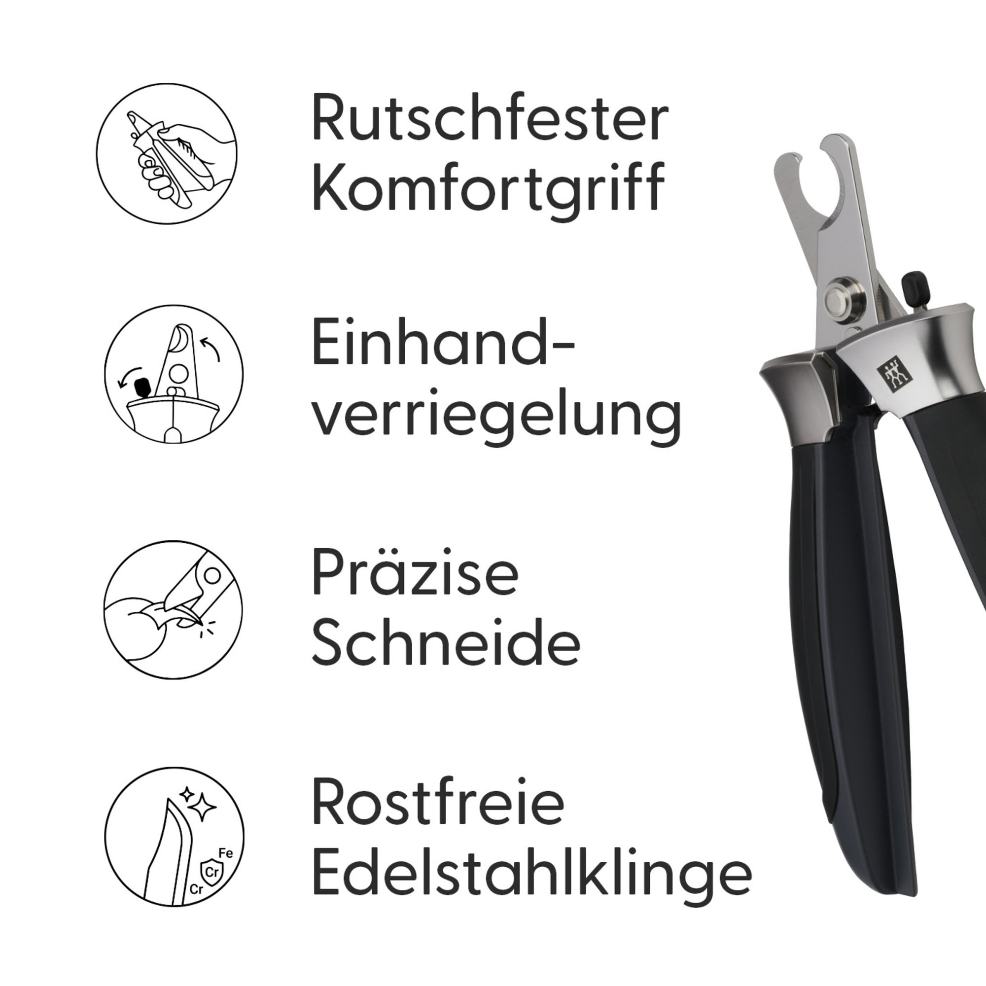 Präzisions‑Krallenschere für mittelgroße und große Hunde